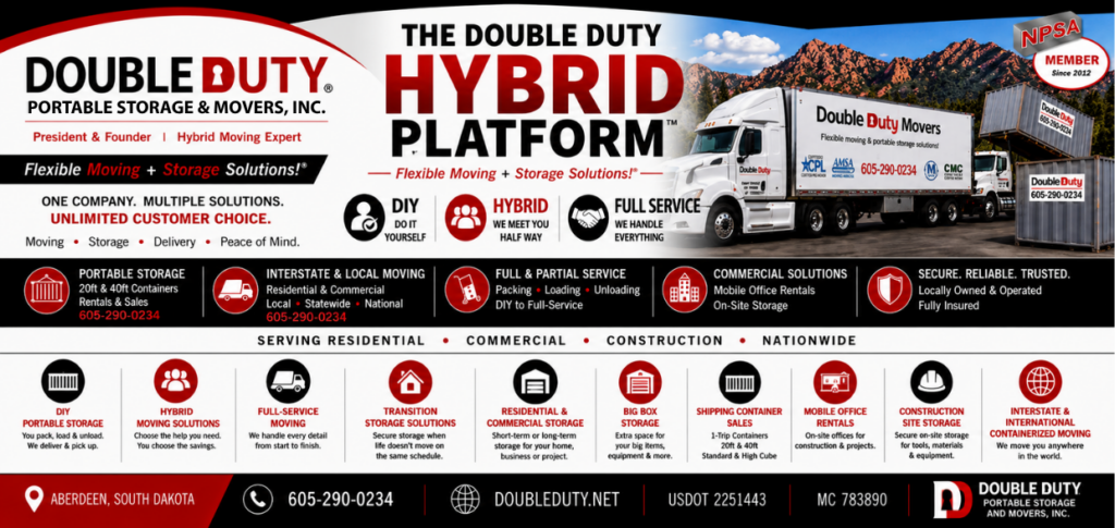 Double Duty Portable Storage and Movers, INC - Banner